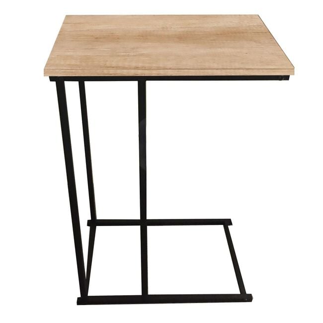 Side Table With Black Metal Frame