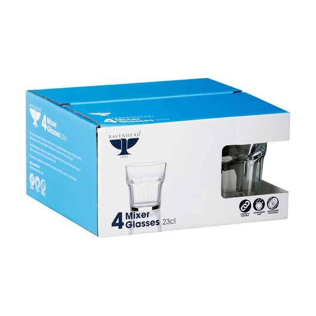 Ravenhead Manhattan 23cl Hiball Glasses Set Of 4