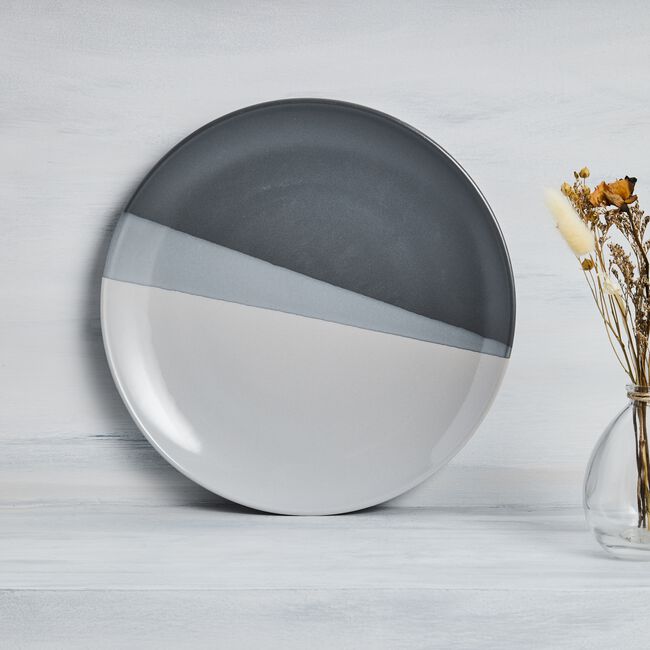 Abney & Croft Three Tone Grey Dinner Plate