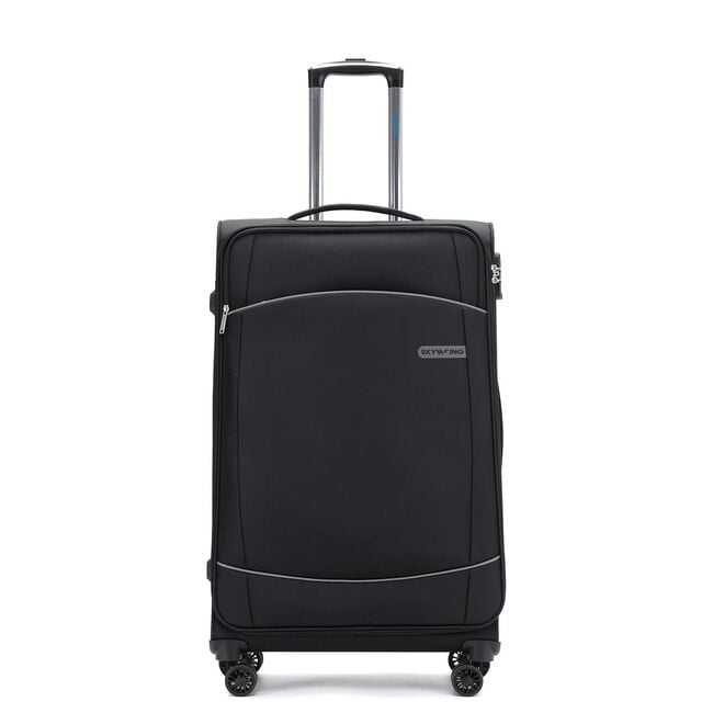 Large Lightweight Softcase Luggage- Midnight Black