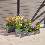 PORTO Large Dark Grey Marble Pot
