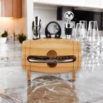 Cashel Living Barrel Holder with Wine Accessories 