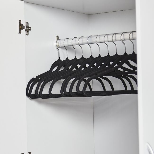 Skinny Velvet Hangers 10 Pack Black