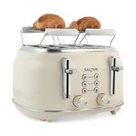 SALTER RETRO CREAM CURVED BODY 4 Slice Toaster