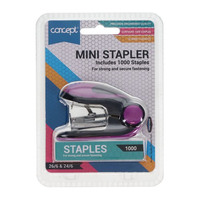 Concept Mini Stapler & Staples Set