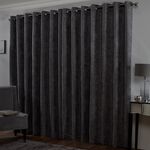 B/OUT & THERMAL H/BONE Deep Charcoal 66x72 Curtain