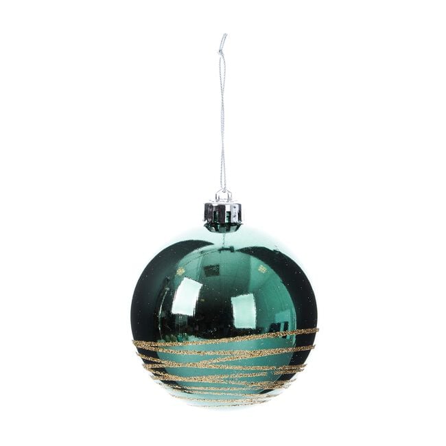 6-Pack Green Luxury Bauble Set
