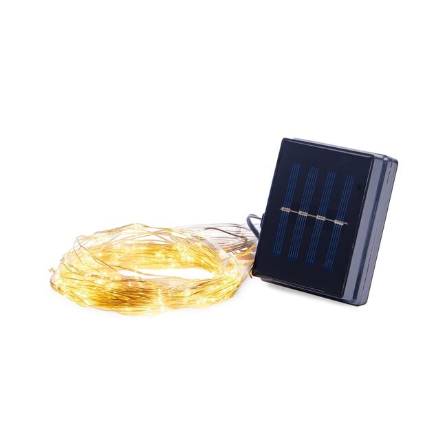 200 LED Solar Coppe String Lights - Warm White