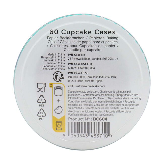 PME Green Cupcake Cases 60 Pack