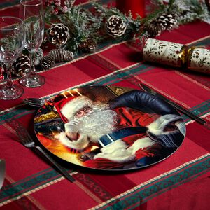 Traditional Santa Christmas Charger Plate