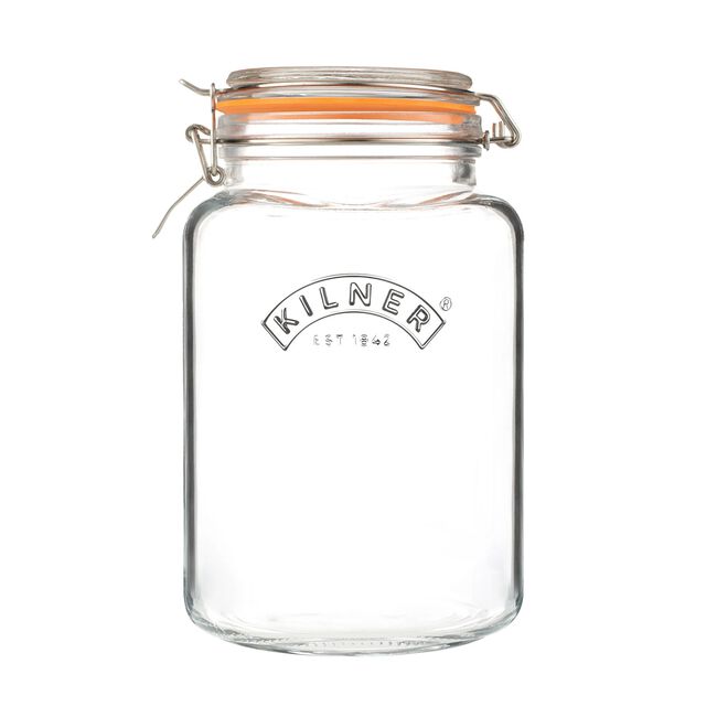 Kilner Clip Top Square Storage Jar 3L