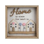 Home Is Where The Heart Is Wooden Framed Plague