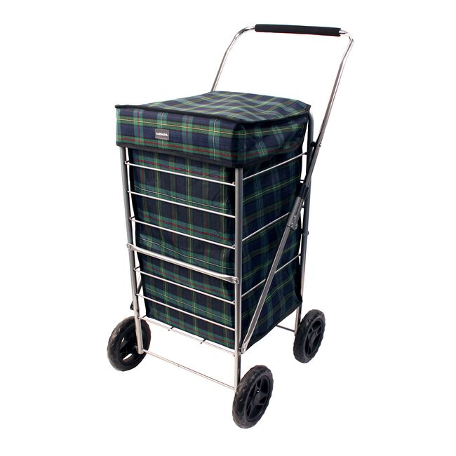 Sabichi Angus 4 Wheel Tartan Shopping Trolley