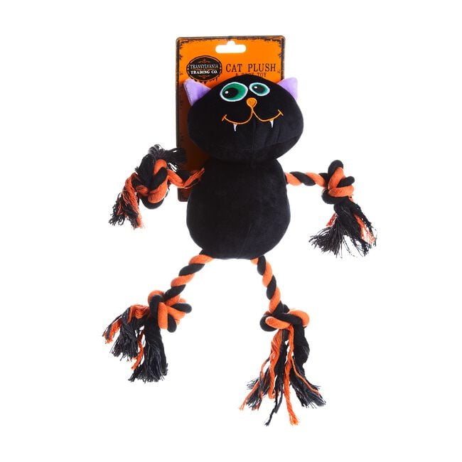 Halloween Cat Plush & Rope Toy