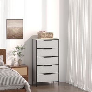 Stylehome 5 Drawer Grey Cabinet