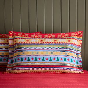 Festive Fairisle Oxford Pillowcase Pair