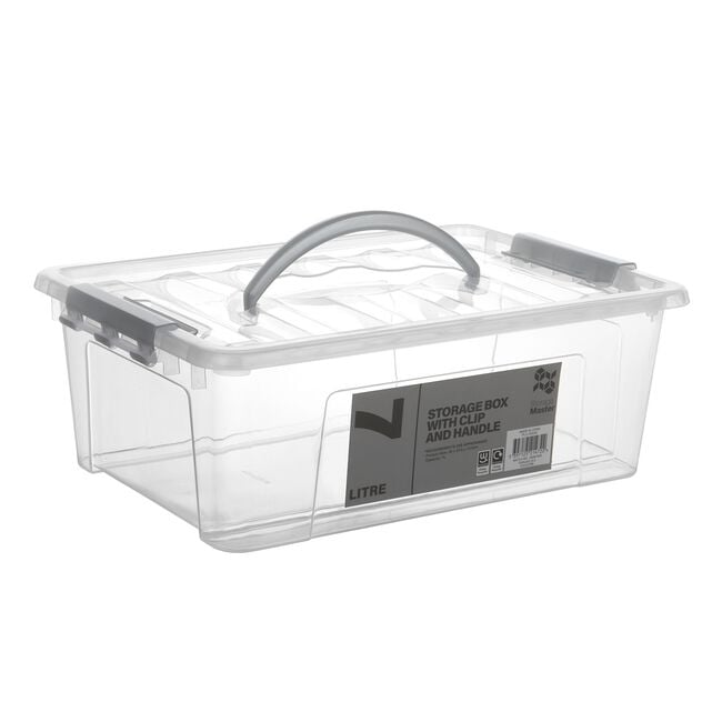STORAGE MASTER 7L STORAGE BOX WITH CLIP AND HANDLE