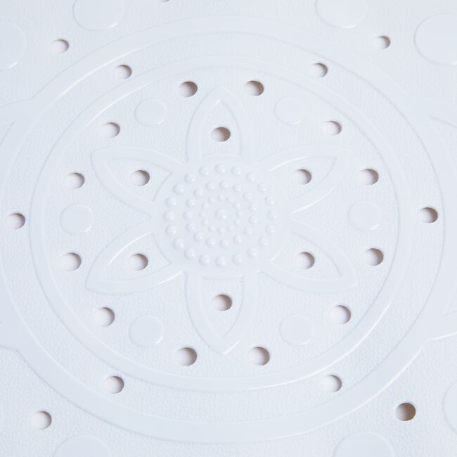 FLORAL SHAPED WHITE 70x40cm Bath Mat