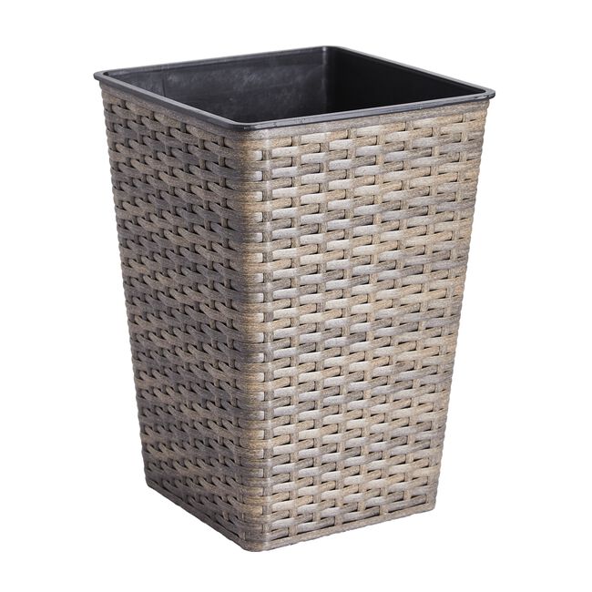 Rattan Square Plant Pot Natural