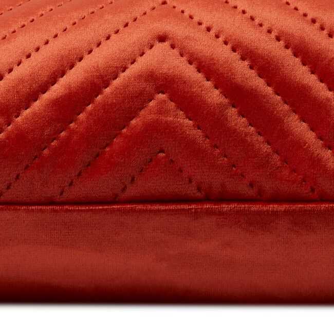 TRIANGLE STITCH TOMATO RED 58x58 Cushion