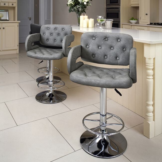 CLARENDON Barstool Light Grey