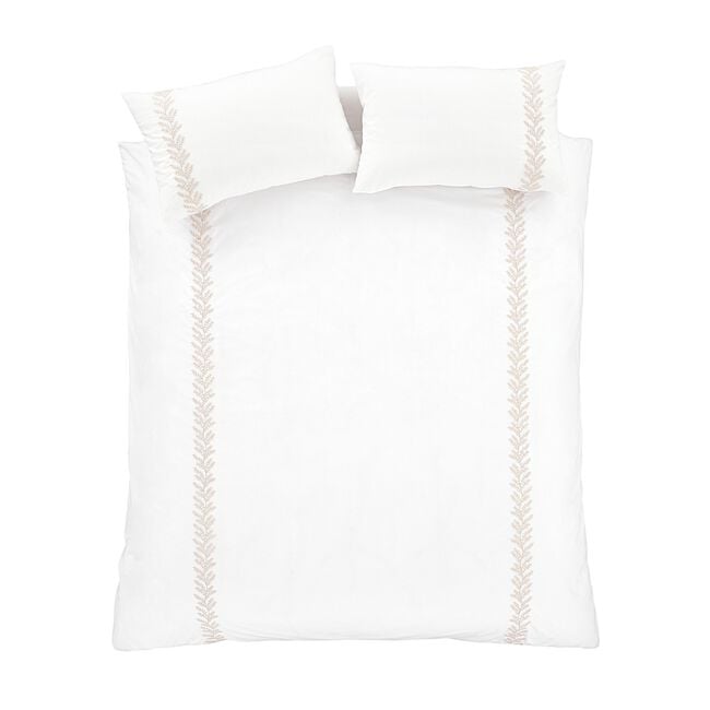 BIANCA SINGLE DUVET COVER Embroidery Leaf