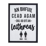 An Bhfuil Cead Agam Dul go dtí an Leithreas Plaque