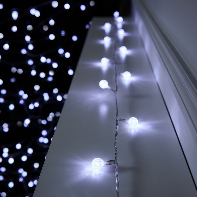 80 WHITE Crystal Berry String Lights