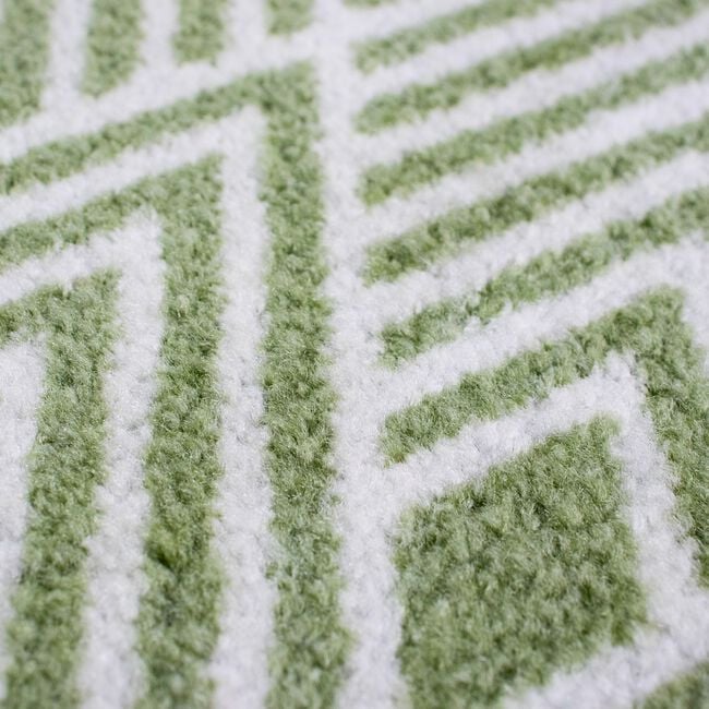 JVL Geo Green Mega Door Mat 50cm x 75cm