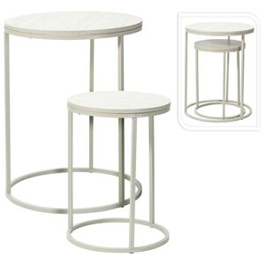 White Side Tables Set of 2