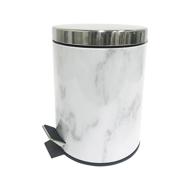 White Marble Effect Bin 3L