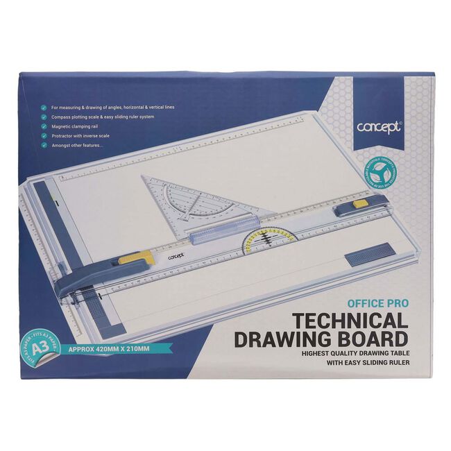 A3 Technical Drawing Board With Sliding Ruler