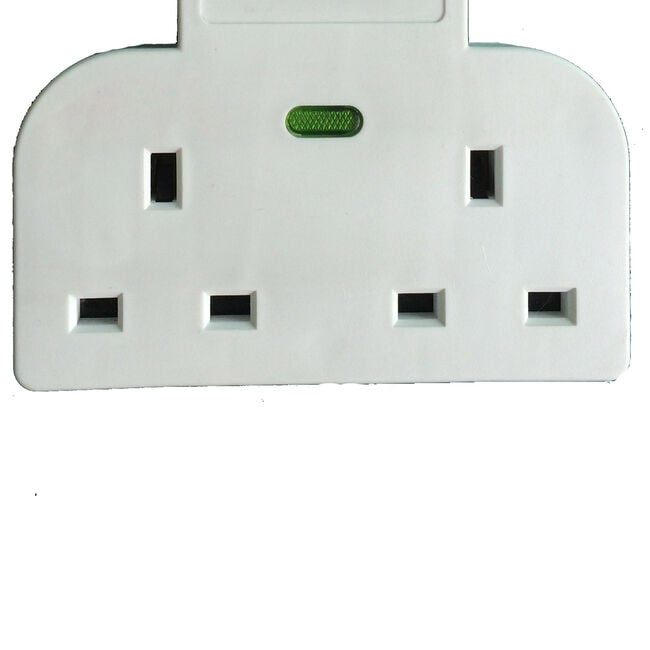 2 Way Multi Socket with Surge Protector & USB Port