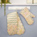 Blossom Lane Spring Toile Double Oven Glove