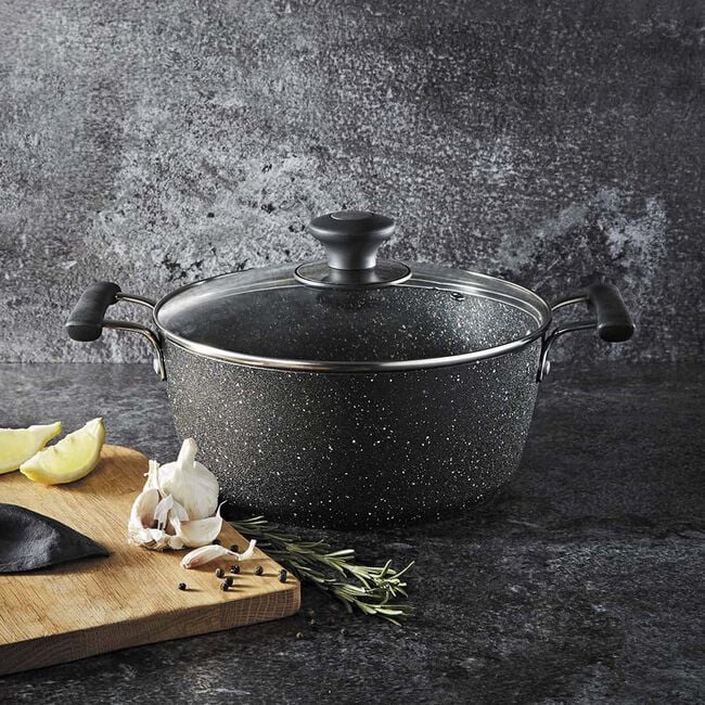 Tower Precision Black 24cm Casserole