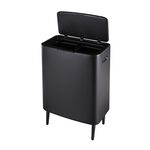 HAMPTON 60L RECYCLING BLACK Bin With Removable Feet