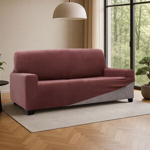 REGAL MILLS EASYSTRETCH VELVET BORDEAUX  2 Seater Sofa Cover