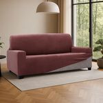 REGAL MILLS EASYSTRETCH VELVET BORDEAUX  2 Seater Sofa Cover