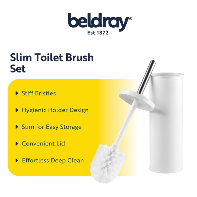 BELDRAY WHITE ROUND Toilet Brush  
