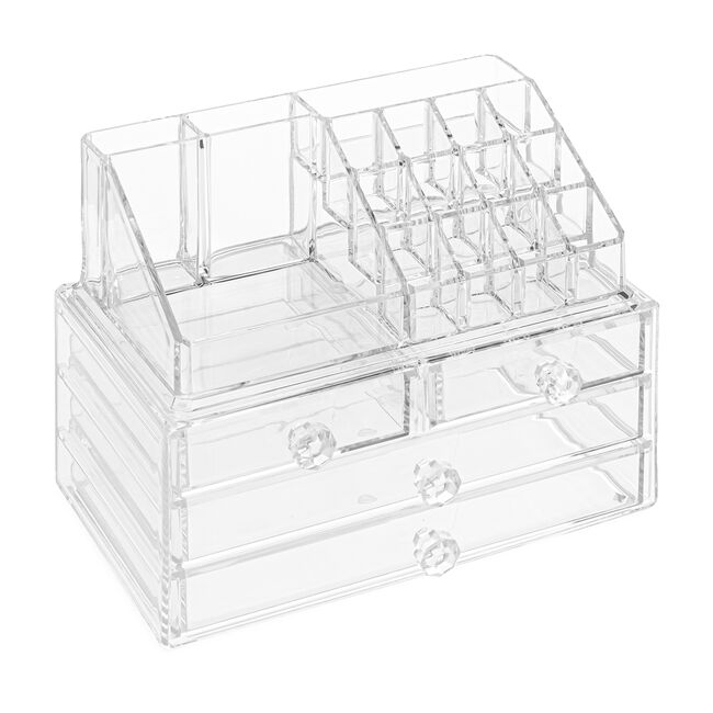 Cosmetic Organiser 4 Drawer With Display Top