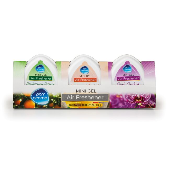 Pan Aroma 3 Mini Gel Air Fresheners Pink Orchid