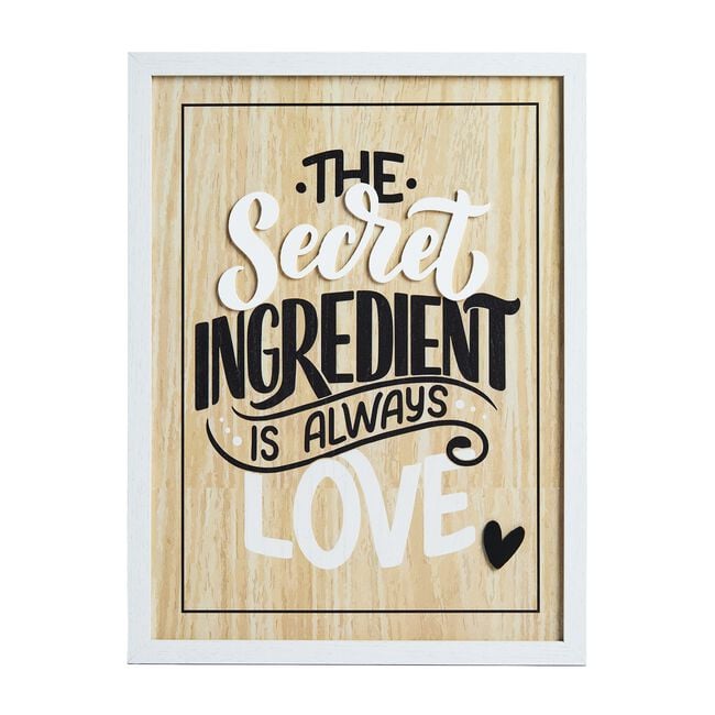 Secret Ingredient Wooden Plaque