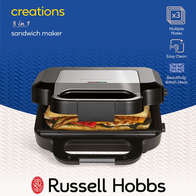 Russell Hobbs Creations 3 In 1 Sandwich Maker