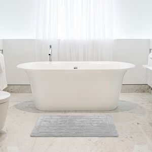 COTTON BRICK DOVE GREY 50x80 Bath Mat