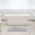 COTTON BRICK DOVE GREY 50x80 Bath Mat