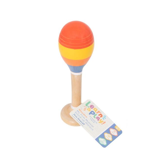 Learn & Play Stand Up Maracas Wooden Toy