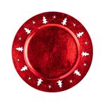 CHRISTMAS TREE Luxe Red Charger Plate