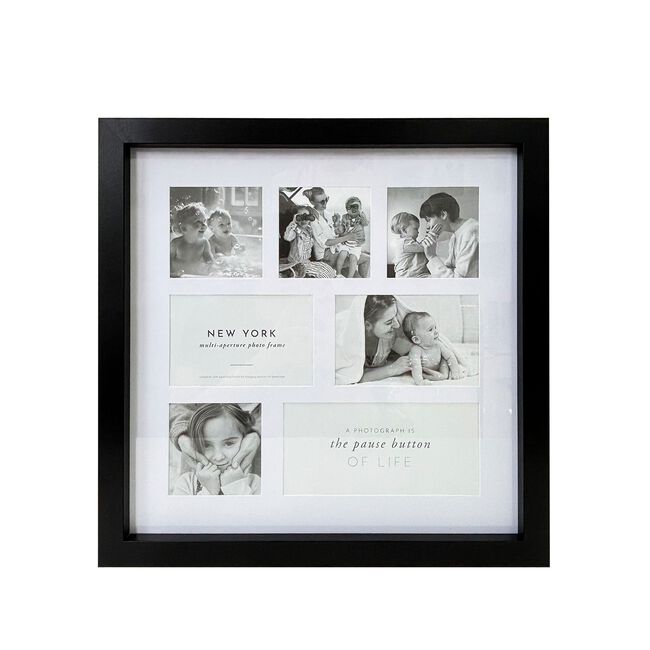 NEW YORK 7 MULTI APERTURE BLACK Photo Frame 