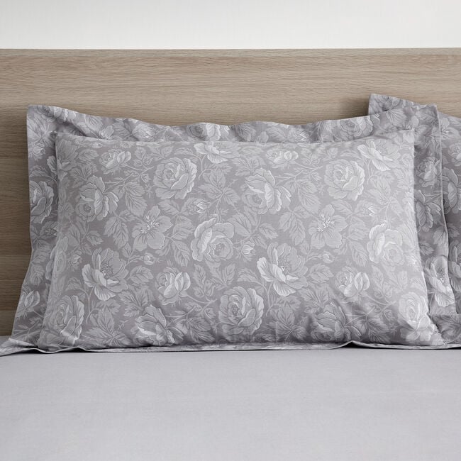 Roisin Oxford Pillowcase Pair - Grey