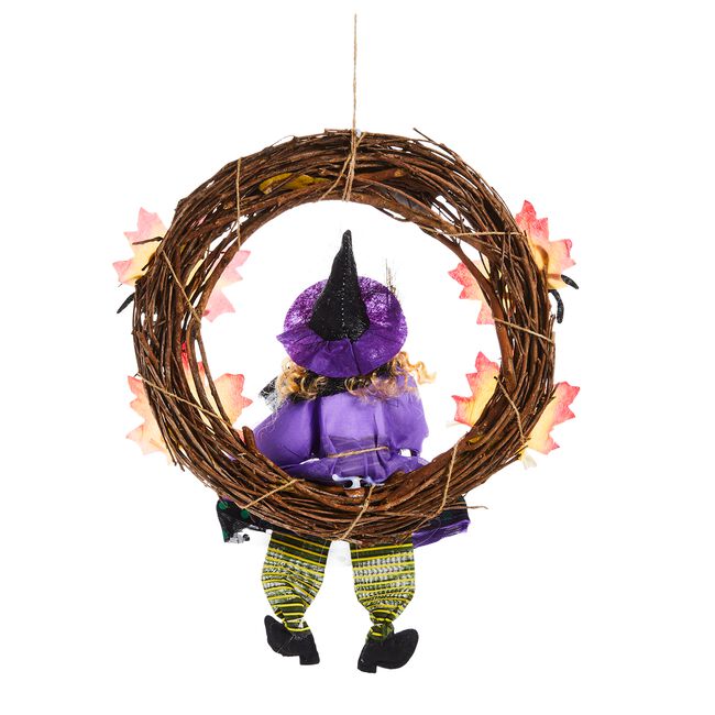 Halloween 41cm Witch Wreath